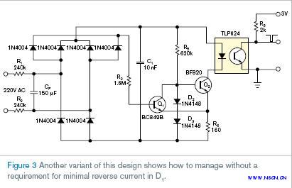 显示了怎样处理不需要的D1最小反转电流