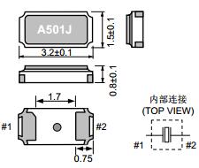 3215贴片晶振外部尺寸图