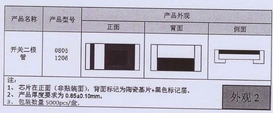 风华高科贴片二极管变更后外观样式